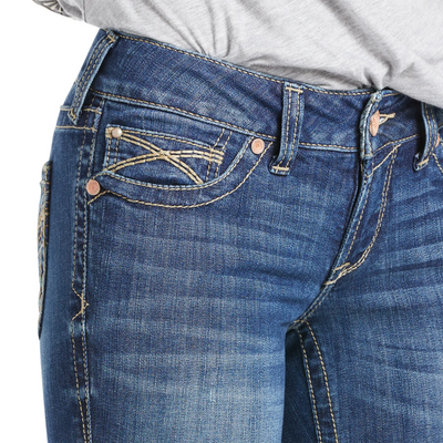 Ariat Womens REAL Mid Rise Arrow Fit Virginia Jean