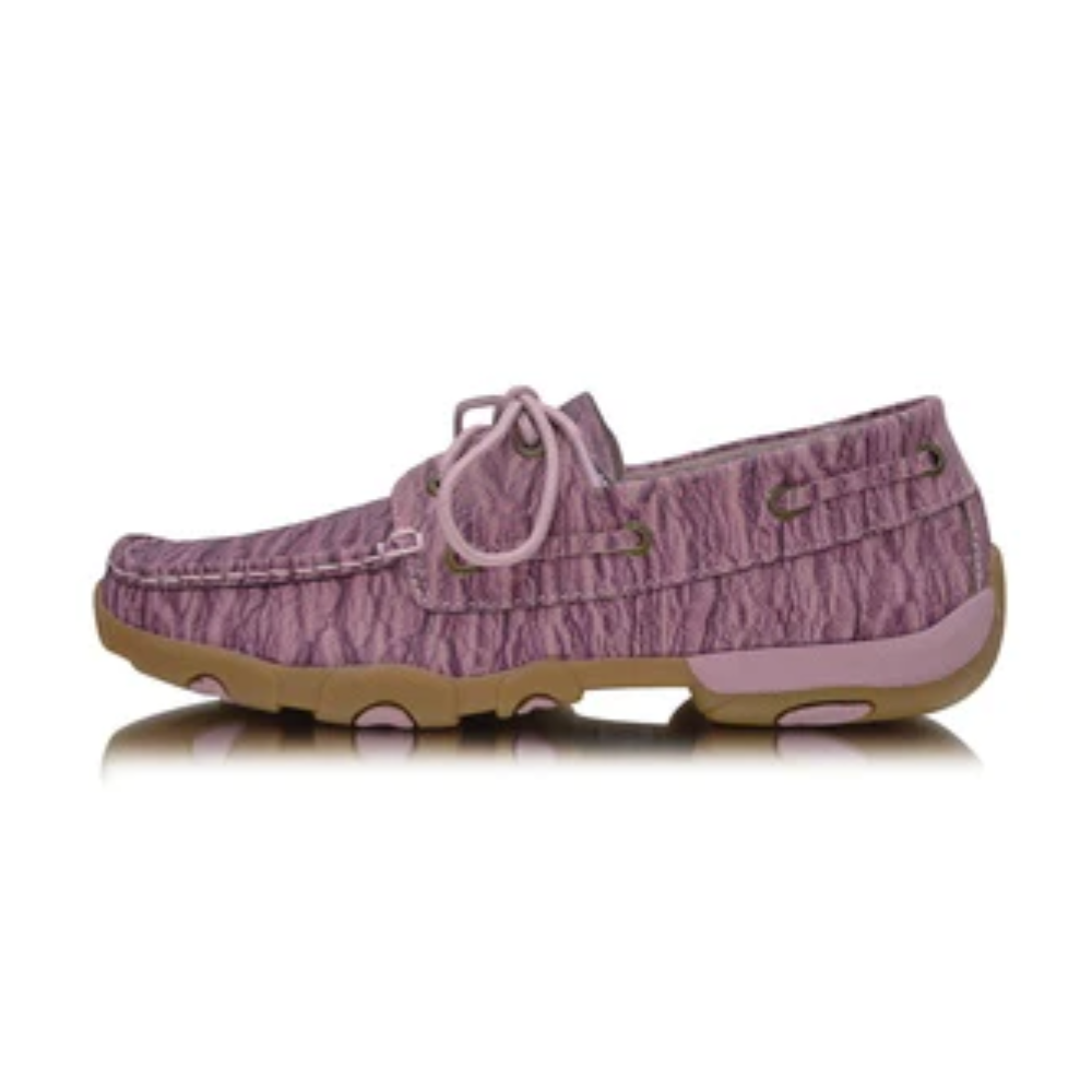 Twisted X Womens Driving Moc Purple Crinkle Lace Up Boot