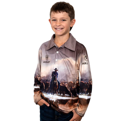 Ariat Boys Muster LS Fishing Shirt