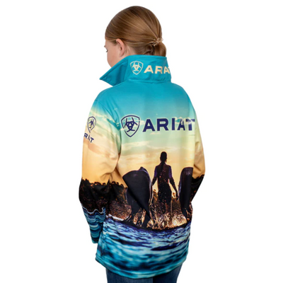 Ariat Girls Horses LS Fishing Shirt