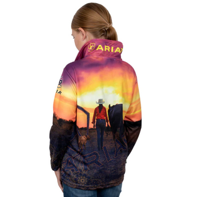 Ariat Girls Sunset LS Fishing Shirt