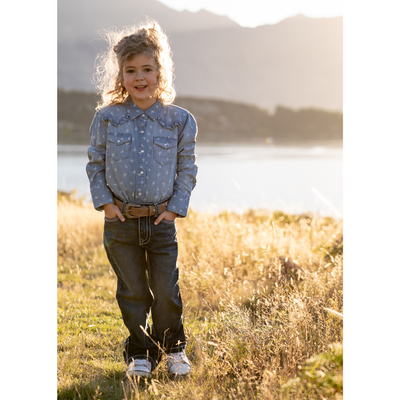 Pure Western Girls Adriana Western LS Shirt