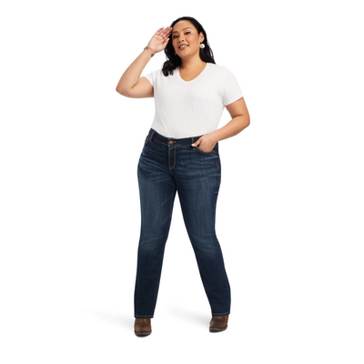 Ariat Womens REAL Mid Rise Straight Leg Octavia Jeans