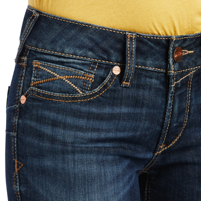 Ariat Womens REAL Mid Rise Straight Leg Octavia Jeans