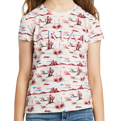 Ariat Womens REAL Yuma Landscape SS Tee