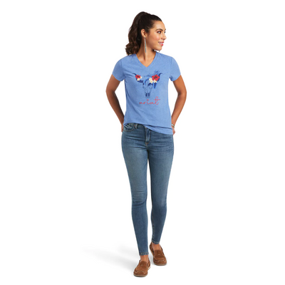 Ariat Womens REAL Tropical Steerhead SS Tee