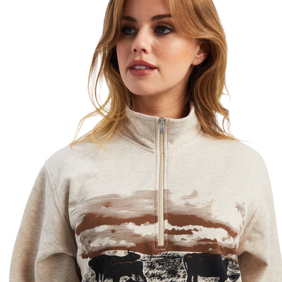 Ariat Womens Real Scenic 1/2 Zip Sweatshirt