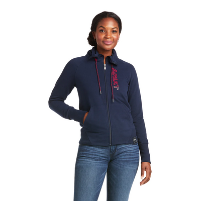 Ariat Womens Team Logo Full Zip Sweatshirt
