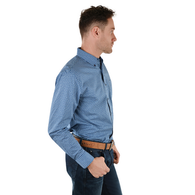 Pure Western Mens Bourke Print Long Sleeve Shirt