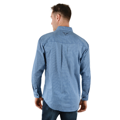 Pure Western Mens Bourke Print Long Sleeve Shirt