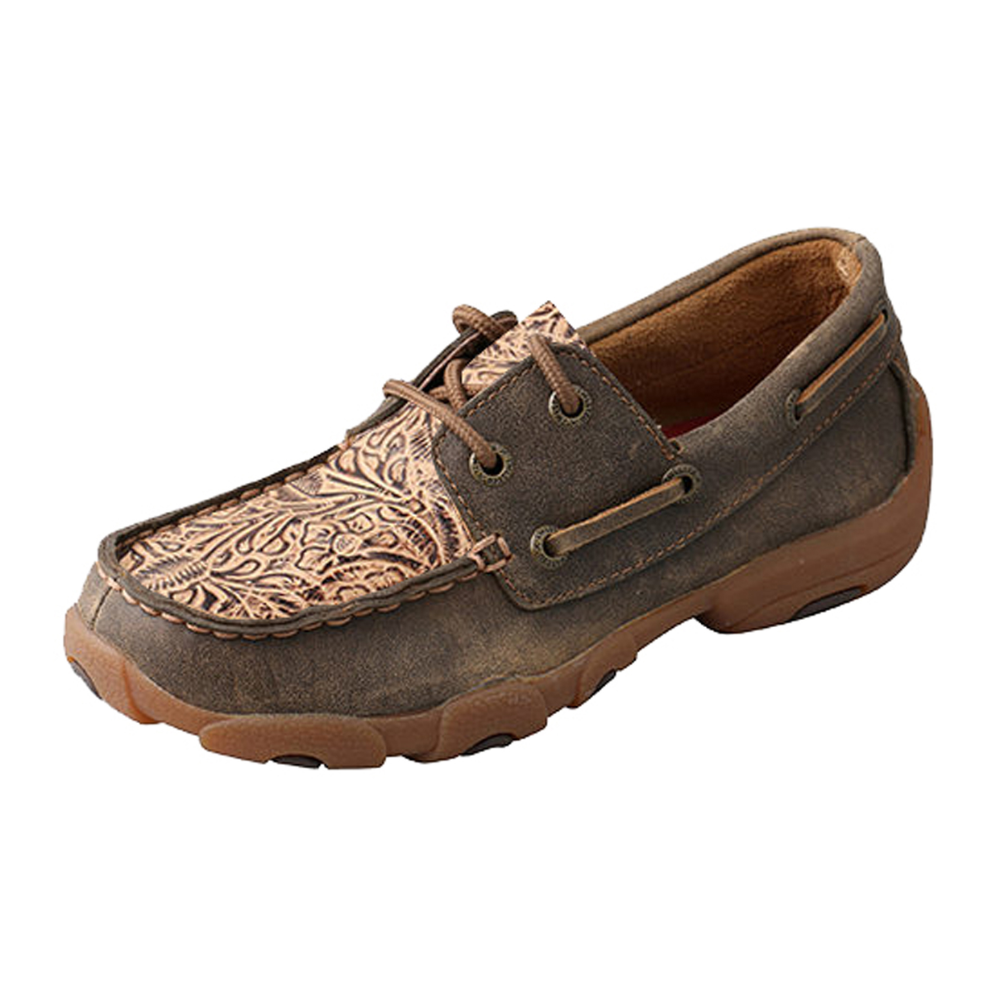 Twisted X Childrens Tooled Casual Lace Up Moc