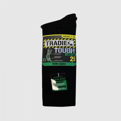 Tradie Mens Bamboo 2Pk Socks