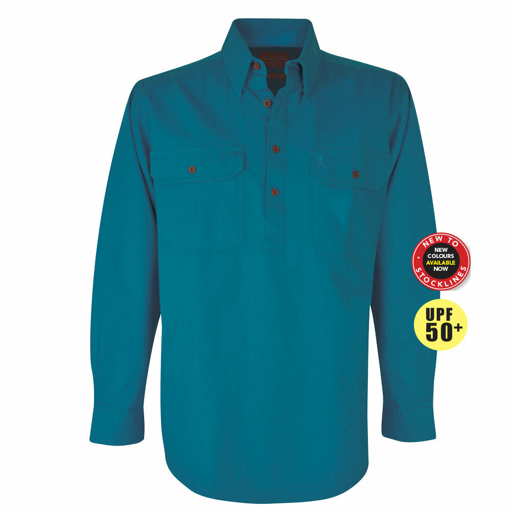 Thomas Cook Uni H/Drill 1/2 Button Workshirt