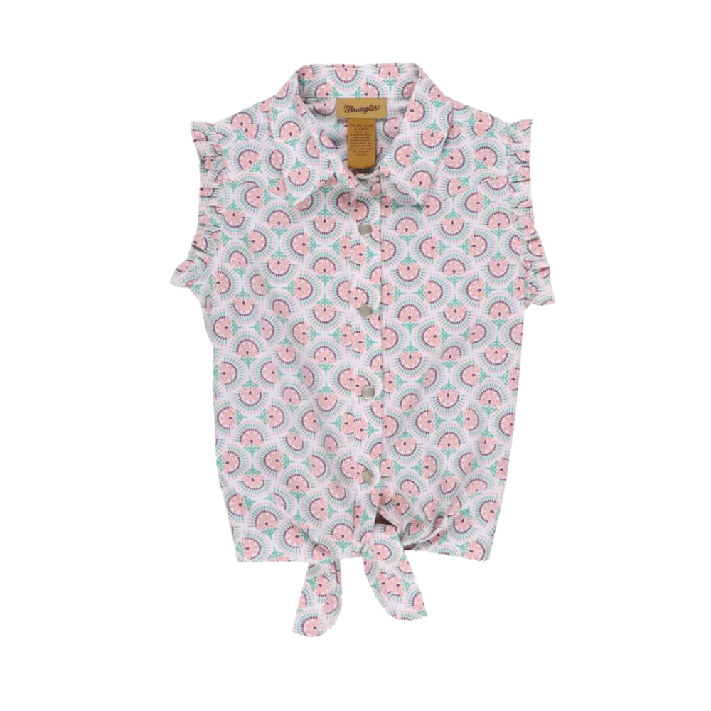 Wrangler Girls Tie Front Tee
