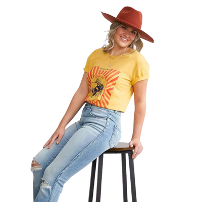 Wrangler Womens Giddy Up Cowboy SS Tee