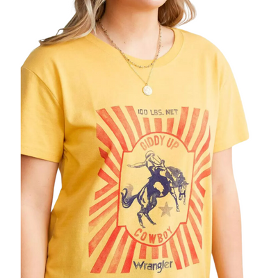 Wrangler Womens Giddy Up Cowboy SS Tee