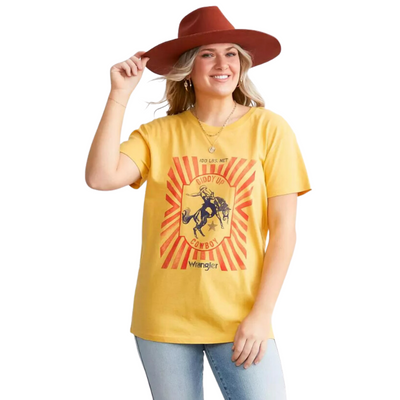 Wrangler Womens Giddy Up Cowboy SS Tee