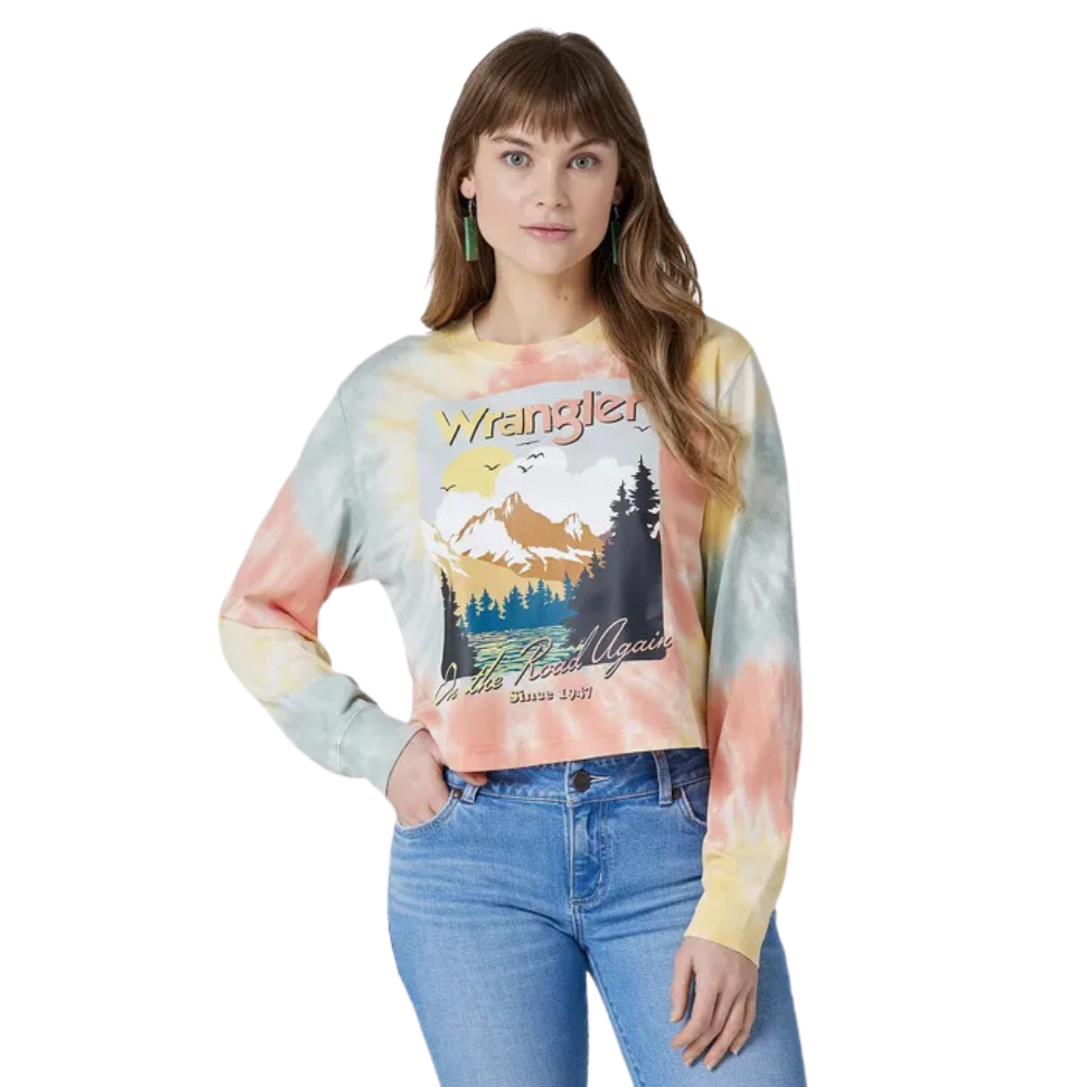 Wrangler Womens Retro Tie Dye LS Tee