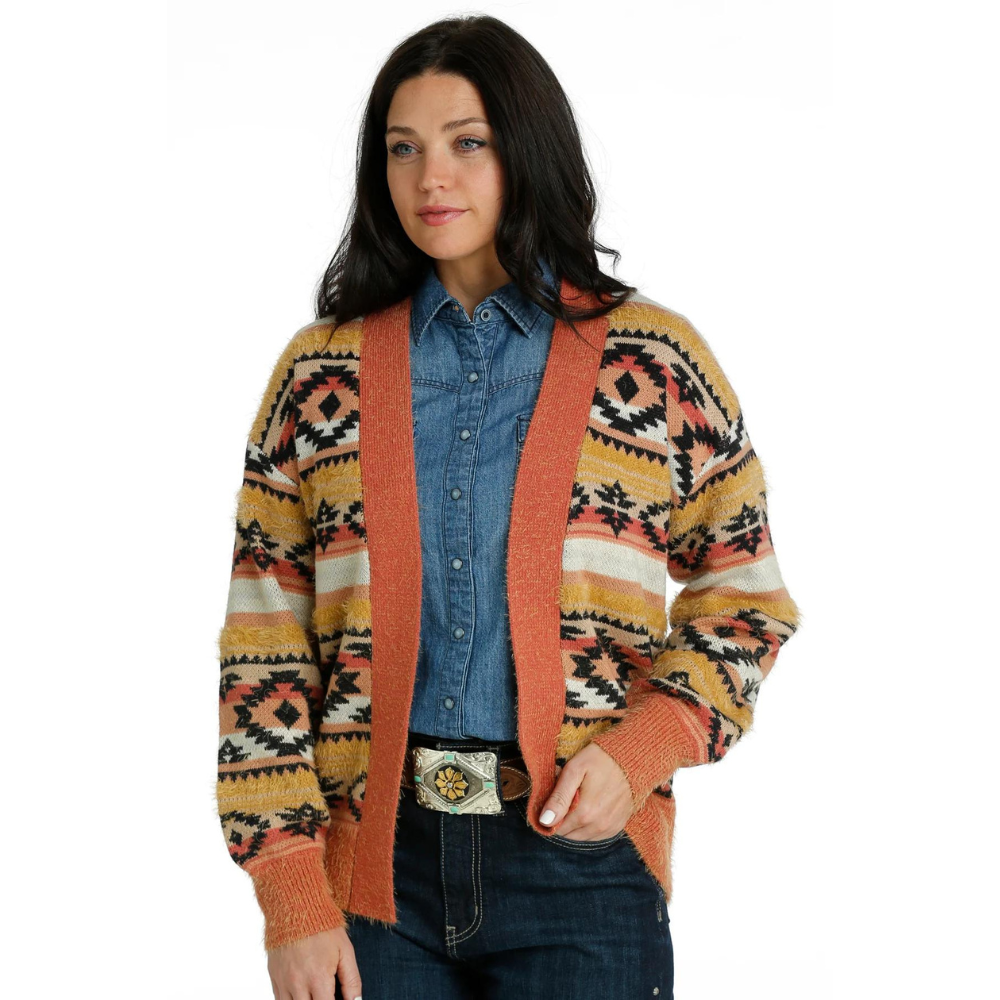 Cruel Denim Womens Aztec Print Knitted Cardigan