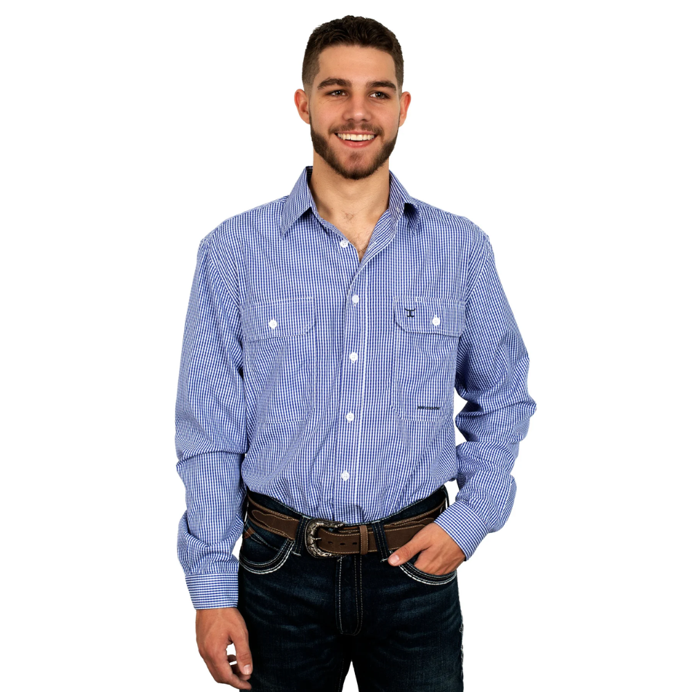 Just Country Mens Austin Check Full Button LS Shirt