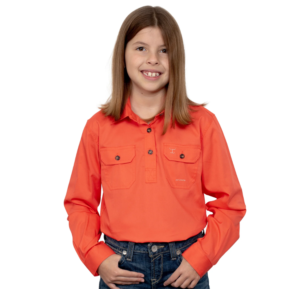 Just Country Girls Kenzie 1/2 Button Workshirt