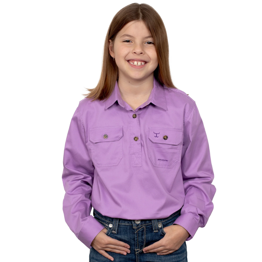 Just Country Girls Kenzie 1/2 Button Workshirt