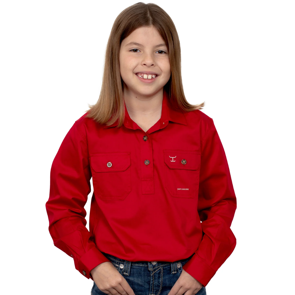 Just Country Girls Kenzie 1/2 Button Workshirt
