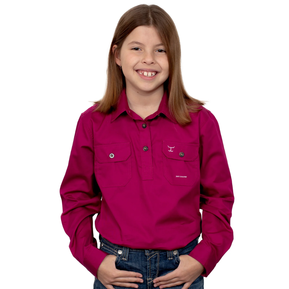 Just Country Girls Kenzie 1/2 Button Workshirt