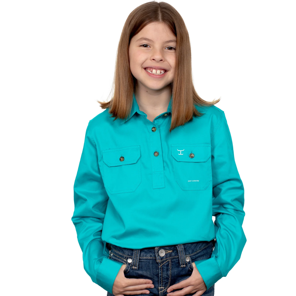 Just Country Girls Kenzie 1/2 Button Workshirt