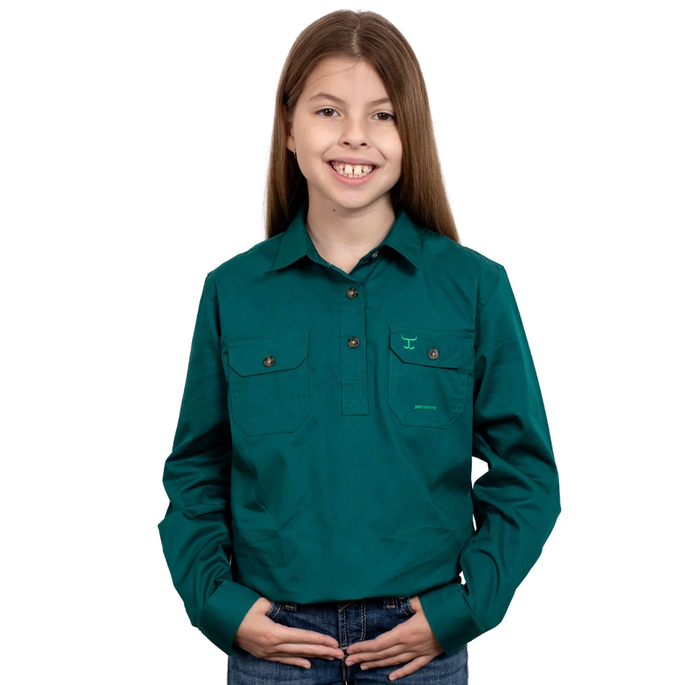 Just Country Girls Kenzie 1/2 Button Workshirt