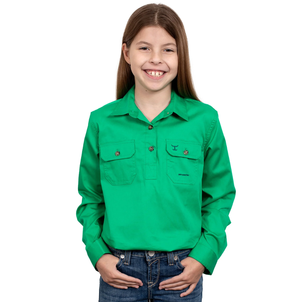 Just Country Girls Kenzie 1/2 Button Workshirt
