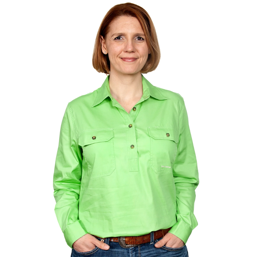 Just Country Womens Jahna 1/2 Button Workshirt