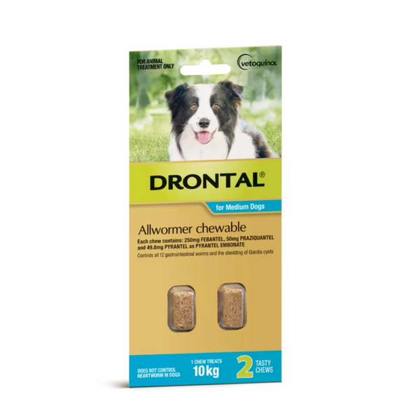 Drontal Chew Med Dog 2 Pack - Clermont Agencies
