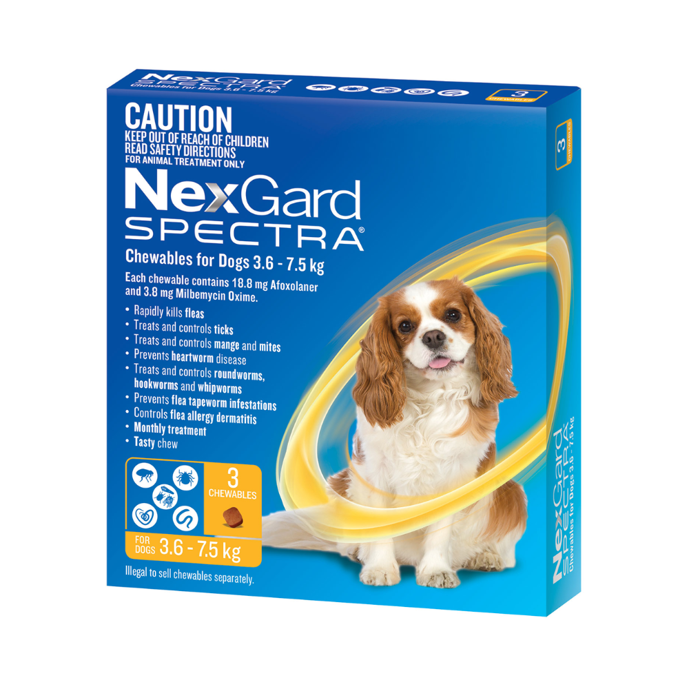 Nexgard Spectra Chews 3.6kg - 7.5kg 3 Pack