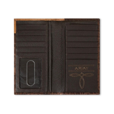 Ariat Croc Floral Embossed Rodeo Wallet