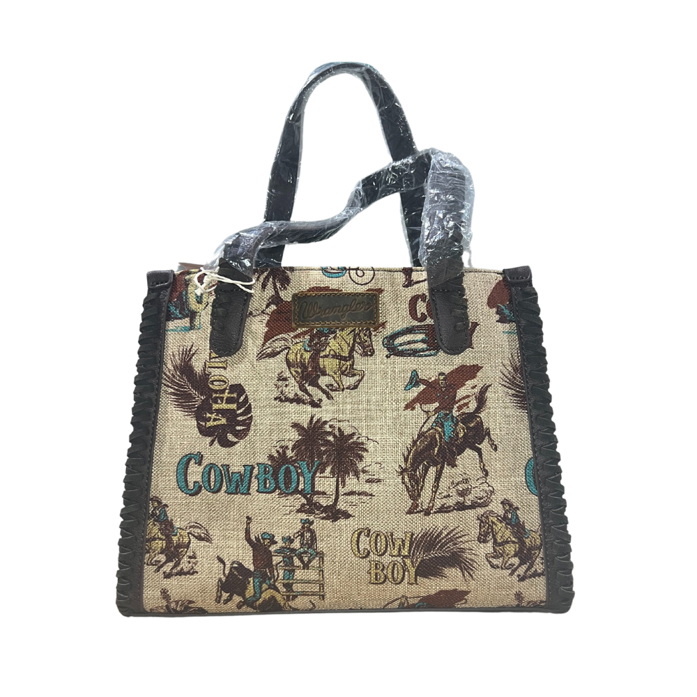 Wrangler Printed Canvas Tote Bag