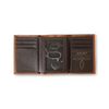 Ariat Tri-Fold Basket Weave Dark Brown Wallet