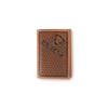 Ariat Tri-Fold Basket Weave Dark Brown Wallet