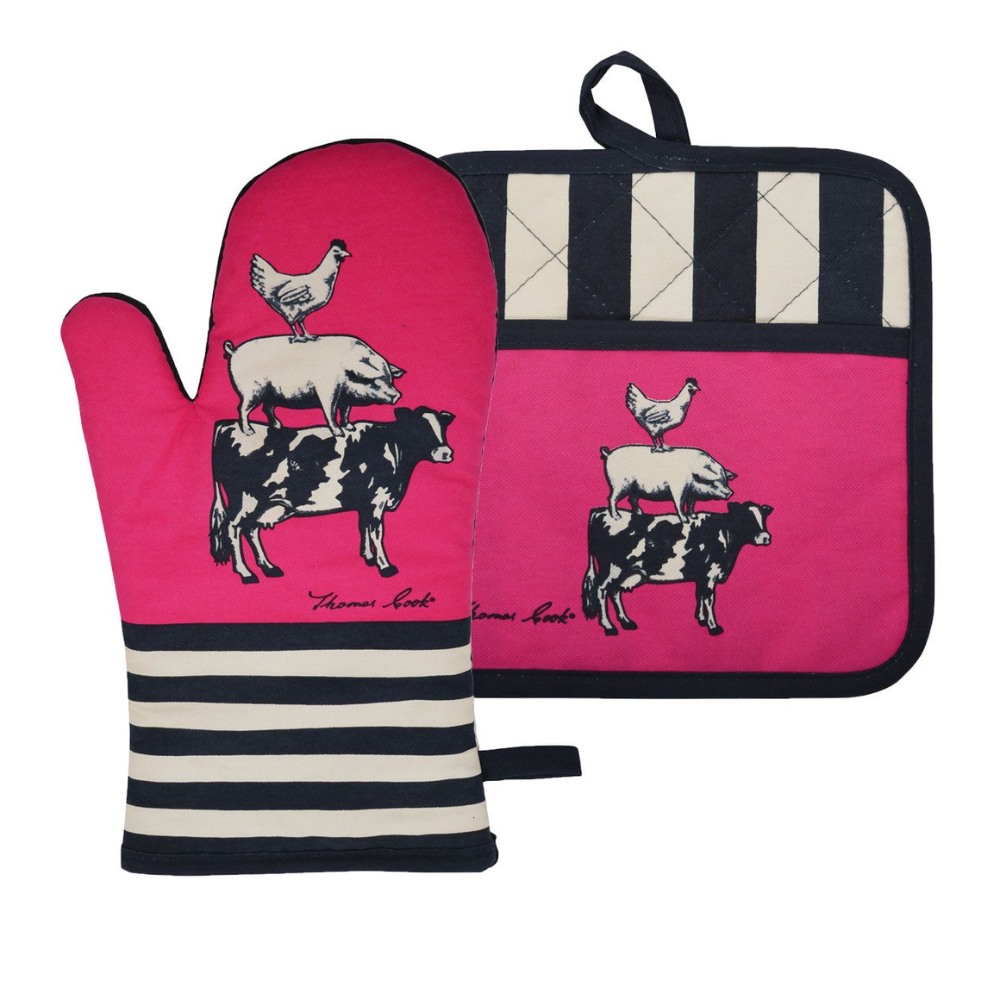 Thomas Cook Oven Mitt and Pot Holder Set