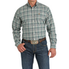 Cinch Mens Green Check LS Shirt