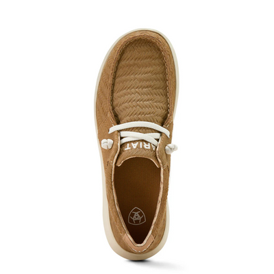 Ariat Womens Tan Woven Emboss Lace Up Hilo