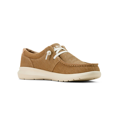 Ariat Womens Tan Woven Emboss Lace Up Hilo