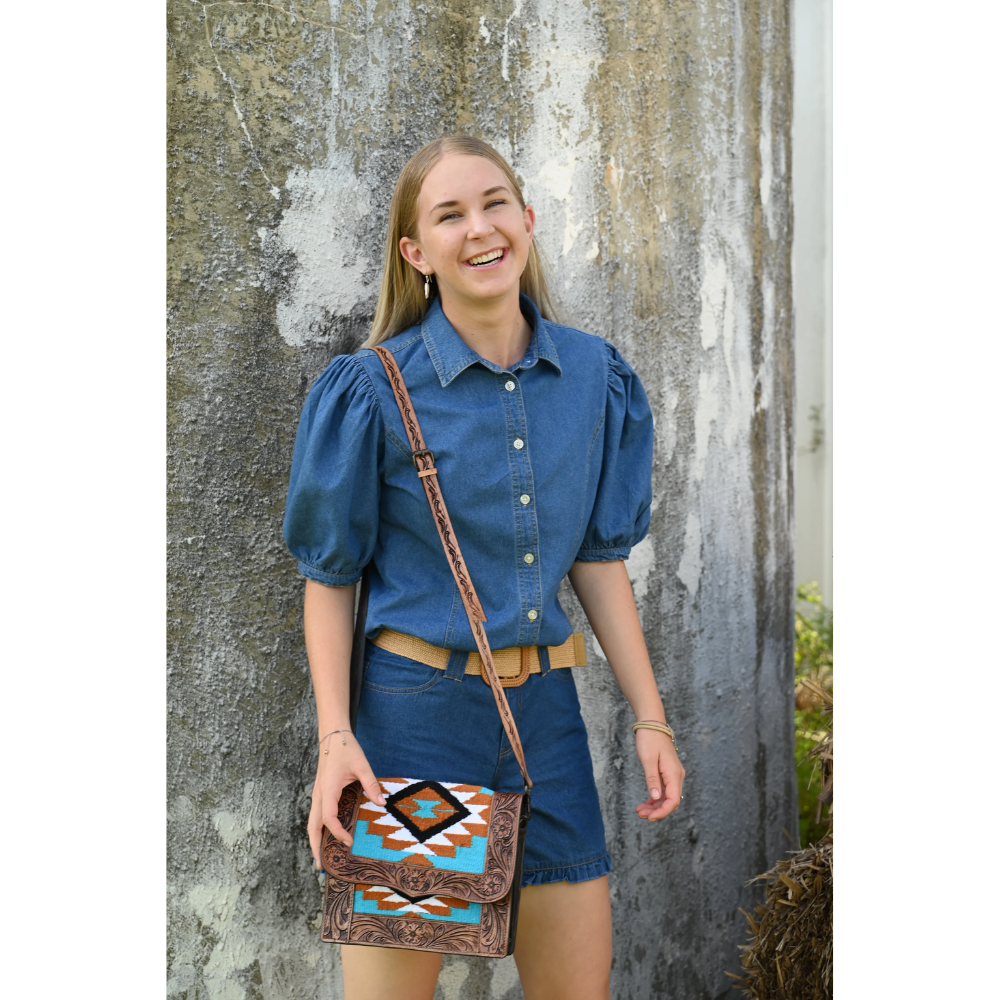 Rare Breed Womens Classy Daisy Short Sleeve Puff