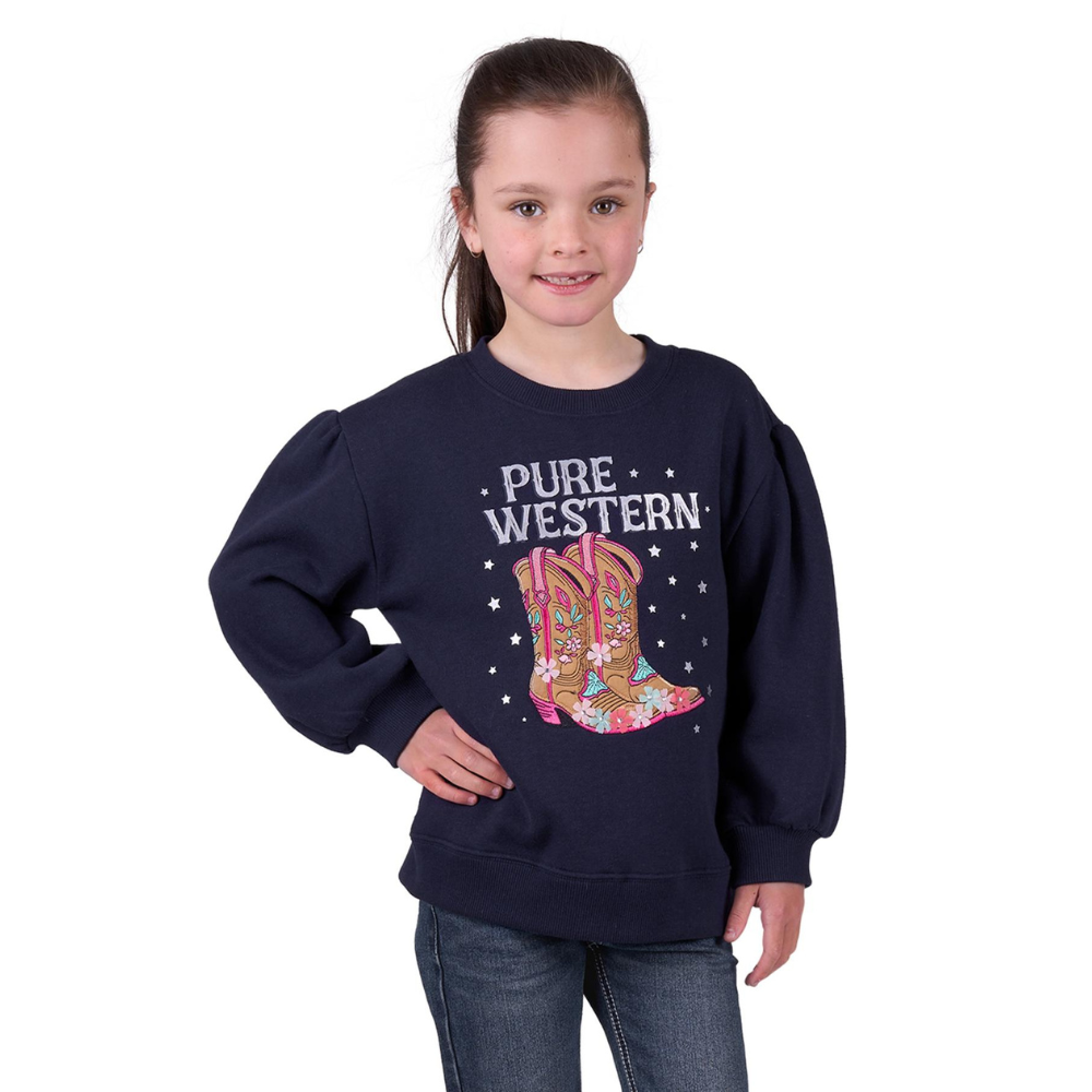 Pure Western Girls Sienna Crew Jumper