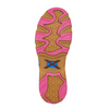 Twisted X Womens Pink Ribbon Cell Stretch Elastic Tie Moc