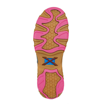 Twisted X Womens Pink Ribbon Cell Stretch Elastic Tie Moc
