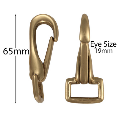 Snaphook Fixed Ridge Eye Brass