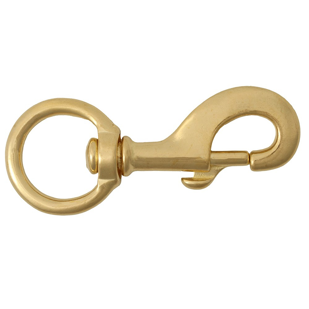 Snaphook Heavy Round Swivel Eye Brass