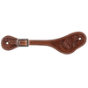 Texas Spur Straps Embossed Floral Pattern