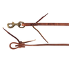 Harness Leather Rein w/ Waterloops 1/2in Brass